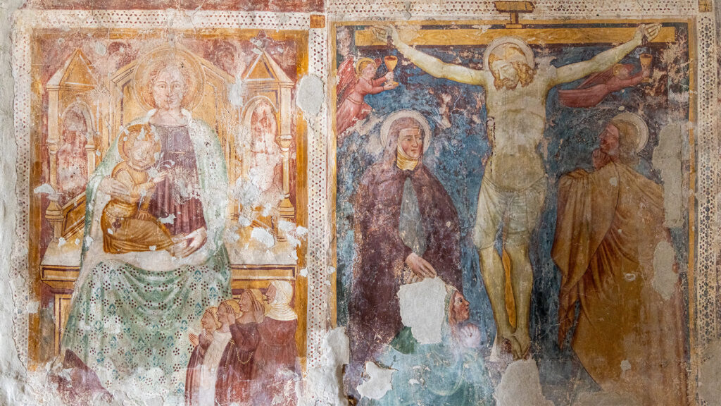 Chiesa di San Felice a Illasi, affresco con Madonna e Gesù