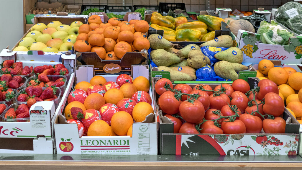 CONTERNO supermercato banco ortofrutta