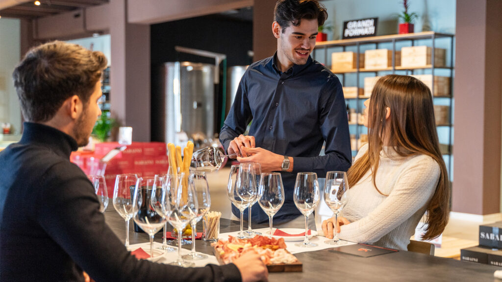 Cantina Sabaini degustazioni vino in wine shop